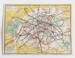 Paris - Ancien Plan De Métro Leconte Avant 1957 - Europe