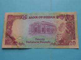 20 Sudanese Pounds ( F/211 061613 ) Bank Of SUDAN () 1991 ( For Grade See SCAN ) XF ! - Soedan