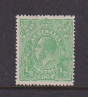 AUSTRALIA - 1918-20 George V 1/2d  Watermark Multiple  Crown Over A  Hinged Mint - Nuovi