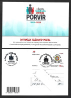 Postal Stationery Celebrating 100 Years Of Postal Telegraph Family, Porvir. Telegraph. Shield Of Portuguese República - Cartas & Documentos