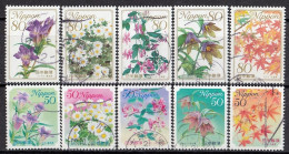 JAPAN 4946-4955,used,flowers - Oblitérés