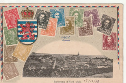 Luxemburg,Esch Alz , Mit Prägebriefmarken Und Karte , Gelaufen  1906. - Esch-sur-Alzette