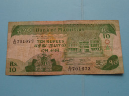 10 Rupees Ten ( A/12 701673 ) MAURITIUS ( For Grade See SCAN ) Circulated ! - Maurice