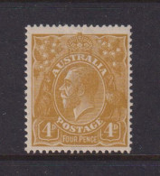 AUSTRALIA - 1924 George V 4d  Watermark Crown Over A  Hinged Mint - Nuevos