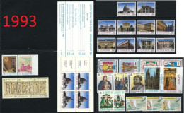 ● VATICANO 1993 ֍ ANNATA COMPLETA ** ● 1 LIBRETTO + 28 Fb, ● QUASI Al FACCIALE ● Tutte Serie Complete ● - Annate Complete