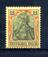 1902 Germania, REICH, Deutsches Reich, Un. N.71 25p. Rosso E Nero Su Giallo MNH **, Firma Diena - Unused Stamps