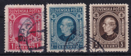 SLOVAKIA 1939 - Canceled - Sc# 31-33 - Usati