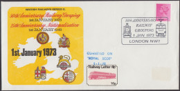 1973 - GREAT BRITAIN - Railway Covers - 50th Anniversary Railway Grouping + SG X851 [Queen Elizabeth] + LONDON NW1 - Ferrocarril & Paquetes Postales