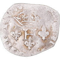 Monnaie, France, Henri III, Double Sol Parisis, 1588 (?), TB, Argent - 1574-1589 Enrique III