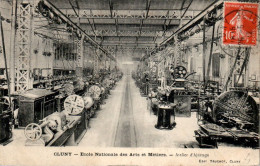 Cluny Ecole Nationale Des Arts Et Métiers Atelier D'Ajustage Usine Factory Saône-et-Loire 71250 Cpa Voyagée En 1912 TB.E - Cluny