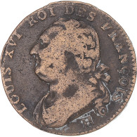 Monnaie, France, Louis XVI, 12 Deniers François, 1792 / AN 4, La Rochelle, TB - Autres & Non Classés
