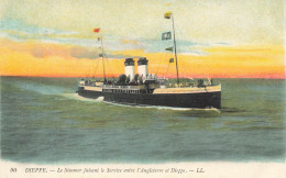 Dieppe * Bateau Le Steamer Faisant Le Service Entre L'angleterre Et Dieppe - Dieppe