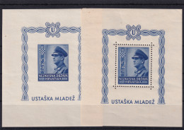 CROATIA 1943 - MNH - Mi Block 4A, 4B - Pavelic - Croatia