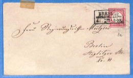 Allemagne Reich 1872 Lettre De Breslau (G21040) - Storia Postale