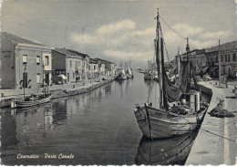 21485 " CESENATICO-PORTO CANALE " BARCHE DEI PESCATORI-VERA FOTO-CART. POST. SPED.1956 - Cesena