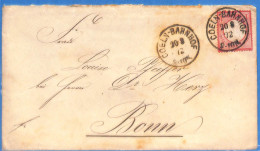 Allemagne Reich 1872 Lettre De Coeln (G21043) - Storia Postale