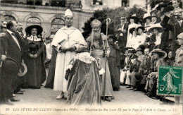 Cluny Les Fêtes Septembre 1910 Réception Du Roi Louis IX Par Le Pape Et L'Abbé De Cluny Saône-et-Loire N°24 Dos Vert - Cluny