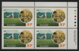 Canada 1988 MNH Sc 1215 37c Farm Scene, 4-H Club UR Plate Block - Plaatnummers & Bladboorden