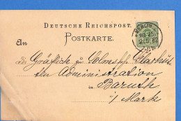 Allemagne Reich 1882 Carte Postale De Berlin (G21073) - Cartas & Documentos