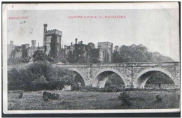 COUNTY WATERFORD IRELAND LISMORE CASTLE  IRELAND USED 1904 EMERALD SERIES ​​​​​​​TO MISS POWIS 24 PRIDE HILL SHREWSBURY - Waterford