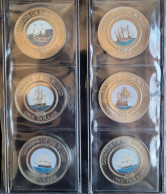 Cook Islands Complete Set Of 6x 1$ 2006. Gunships Of The World. UNC - Isole Cook