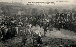 Cluny Fêtes Du Millénaire Septembre 1910 Cortège De L'Entrée De Louis IX Saône-et-Loire 71250 Cpa Voyagée En 1911 TB.E - Cluny