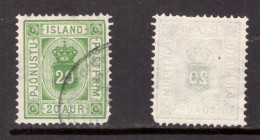 ICELAND   Scott # O 8 USED SHORT PERF. (CONDITION AS PER SCAN) (Stamp Scan # 960-1) - Service