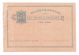 SÃO TOMÉ E PRINCIPE / BILHETE POSTAL 10 RÉIS - Sao Tome Et Principe