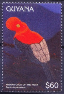 Andean Cock-of-the-rock, Birds, Guyana 1996 MNH - Koekoeken En Toerako's