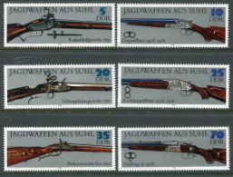 DDR / E. GERMANY 1978   Hunting Weapons Singles MNH / **.  Michel 2376-81 - Unused Stamps