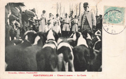 Belgique - Fontenailles - Chasse à Courre - La Curée - Edit. Decaudin  - Carte Postale Ancienne - Bastogne