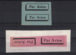 LOT De 2 PAIRES De VIGNETTES De PAR AVION BY AIMAIL Dont PAIRE TETE BECHE Et PAIRE Avec  2 TYPOGRAPHIES DIFFÉRENTES - Aviación