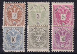 AUSTRIAN POST IN LEVANTE 1883 - MNH - ANK 8A, 9A, 10B, 11A, 12B - Levante-Marken