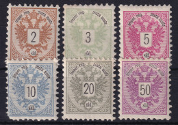 AUSTRIAN POST IN LEVANTE 1883 - MNH - ANK 8A, 9A, 10B, 11A, 12B - Oostenrijkse Levant