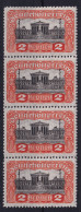 AUSTRIA 1919/21 - MNH - 284A - Strip Of 4! - Parlament - Unused Stamps