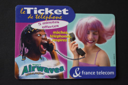 France - 2003 Le Ticket De Téléphone 5 Minutes Offertes - Airwaves - Sin Clasificación