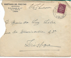 Portugal 1950 , COLARES Postmark , Stamp CARAVELA 1$00 - Poststempel (Marcophilie)