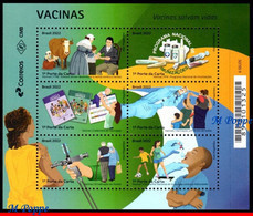 Ref. BR-V2022-19 BRAZIL 2022 VACCINES, HEALTH, MEDICAL, COW, S/S MNH - Ungebraucht