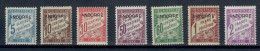 ANDORRA 1931 SEGNATASSE  TAXE 7 VALORI (MANCA 3 F. LILLA ROSA)  MH/* - Unused Stamps