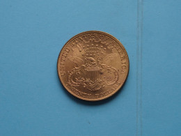 Twenty Dollars 1900 Weight 19,6 Gr. / 34 Mm. ( Toned Gold ) COPY ( See SCANS For Detail ) NO Copy Mark (?) ! - To Identify