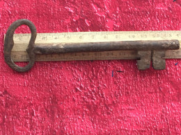 Médiéval Ferronnerie Clef-Clé,Château Français-Clés Serrure Porte Fer Forgé Panneton Travaillé Vintage Rouillée-ironwork - Ferretería