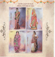 INDIA 2023- BRIDAL COSTUMES OF INDIA- 4V MNH BLOCK ( Costumes De Mariée De L'Inde/ Brautkostüme Aus Indien) - Blokken & Velletjes