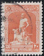 Türkei Turkey Turquie - Der Graue Wolf (Bozkurt), Schmied (MiNr: 844) 1926 - Gest Used Obl - Usati