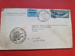 Etats Unis - Enveloppe De New Canaan Pour Un Préfet En France En 1939 Avec Cachet De Contrôle Postal - JJ 71 - Storia Postale