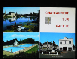 ► 49 CHATEAUNEUF SUR SARTHE  -  Piscine (léger Pli En Coin) - Chateauneuf Sur Sarthe