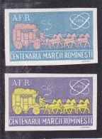 ROUMANIE / ROMANIA - VIGNETTE / CINDERELLA : A. F. R. - CENTENARUL MARCII ROMÎNESTI - 1958 - SET NON DANTELES - MNH - Fiscale Zegels