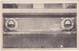 Delcampe - AQUILEIA ( UDINE) CARTOLINA - CIMITERO . L' EPIGRAFE AI DIECI MILITI IGNOTI DEL DUCA D'AOSTA - Udine