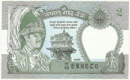 NEPAL - 2 Rupees - ND ( 1981 - 1987 ) - P 29.b - Sign. 13 - UNC. - King Birendra Bir Bikram - Népal