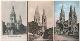 3 Three OLD POSTCARDS OF ST.Finbarr's CHURCH CORK COUNTY CORK IRELAND REF-Y-23 - Cork