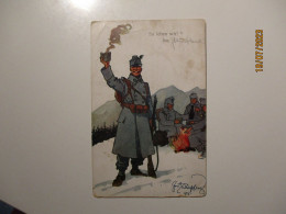 WW I GERMAN FELDPOST  SO LEBEN WIR  SOLDIERS  , SIGNED FRITZ SCHÖNPFLUG , 5-3 - Schönpflug, Fritz